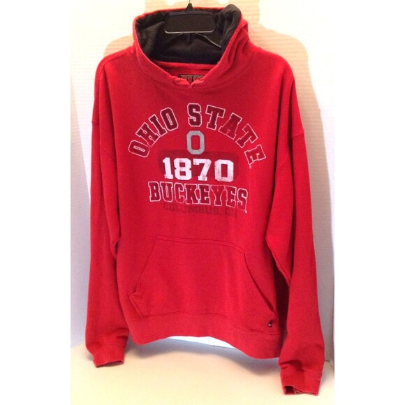 Ohio State Buckeyes Hoodie Men L Red Sweatshirt Pullover Logo Football Gorpcore - Picture 4 of 12
